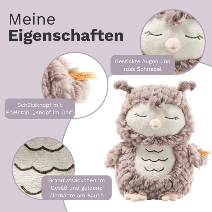 Steiff Kuscheltier Ollie Eule, Süßes Stofftier, Jungen, Mädchen & Babys ab 0 Monaten, Friends, Plüschtier (Copy) – Bild 5